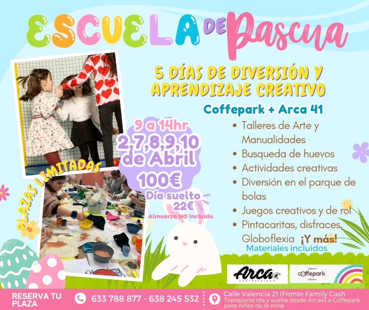 Escuela de Pascua en Coffepark Alcoy junto a Arca41